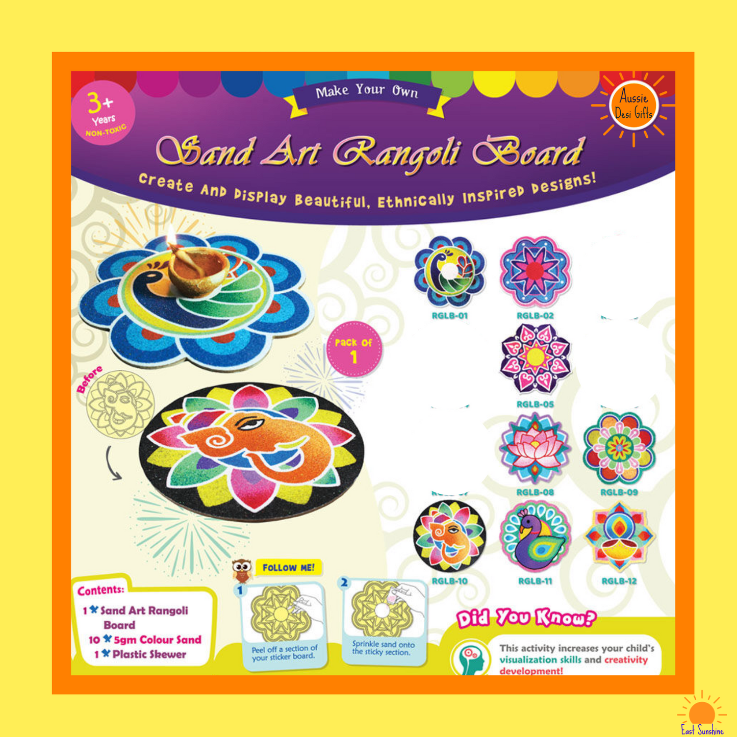 Diwali Sand Art Rangoli Board